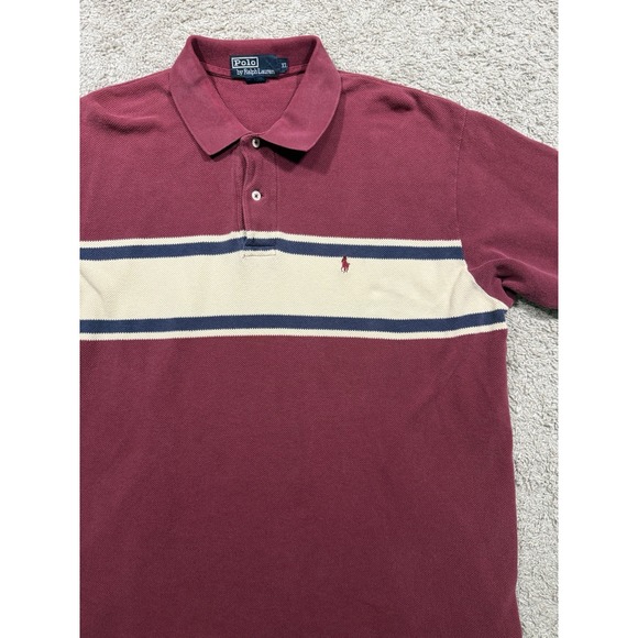 Polo Ralph Lauren Men's Rugby Short Sleeve Striped Shirt Preppy Academia XL - Picture 2 of 5